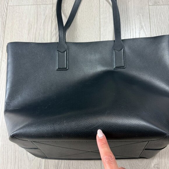 Marc Jacobs Black Large Leather Tote Work Travel Bag - Picture 5 of 12